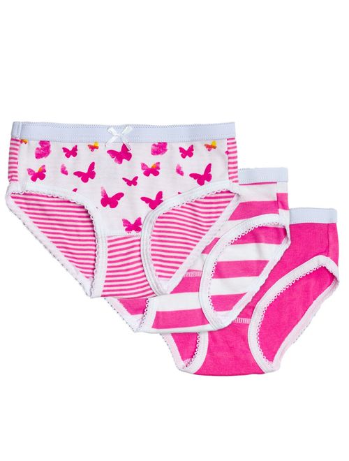 Boboking Fabric Covered Waistband Big Girls' Underwear, 6-Count