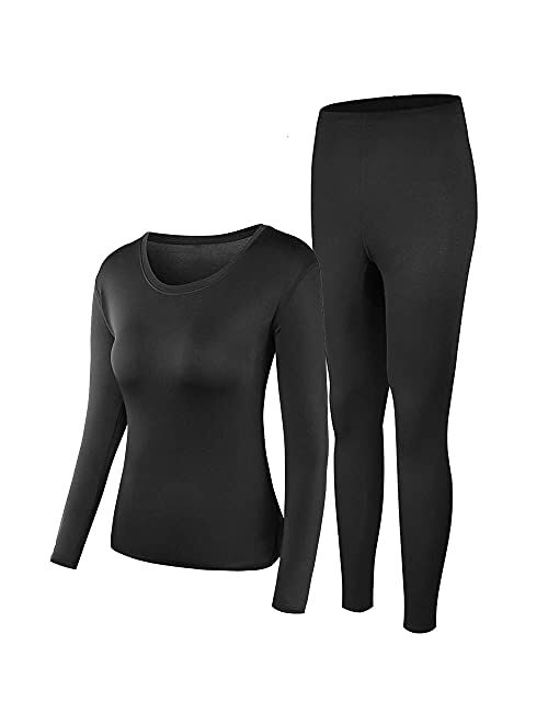 PISIQI Thermal Underwear Women Ultra-Soft Long Johns Set Base Layer Skiing Winter Warm Top & Bottom