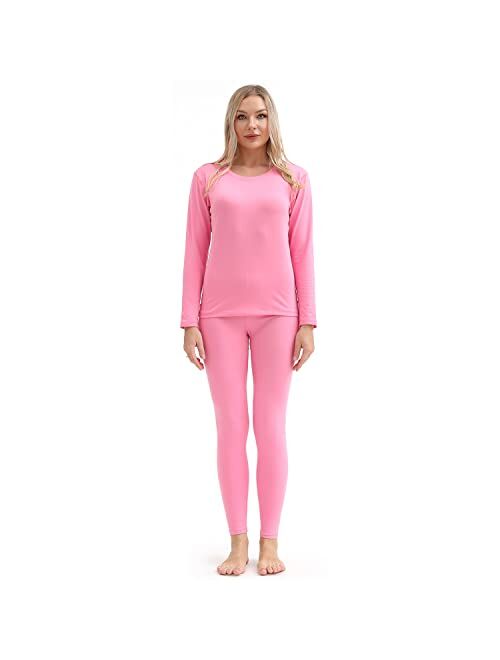 PISIQI Thermal Underwear Women Ultra-Soft Long Johns Set Base Layer Skiing Winter Warm Top & Bottom