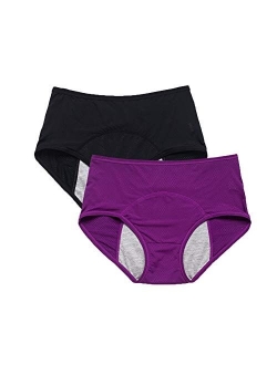 YOYI FASHION Women Mesh Holes Breathable Leakproof Period Panties Mulit Pack US Size XXS-4XL/11