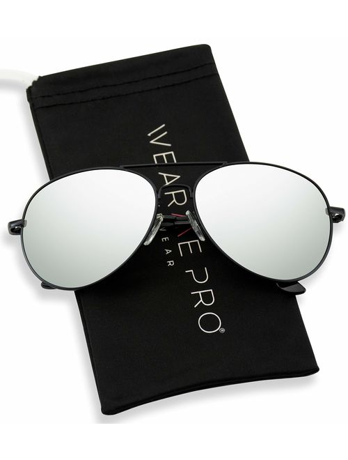 Aviator Full Silver Mirror Metal Frame Sunglasses