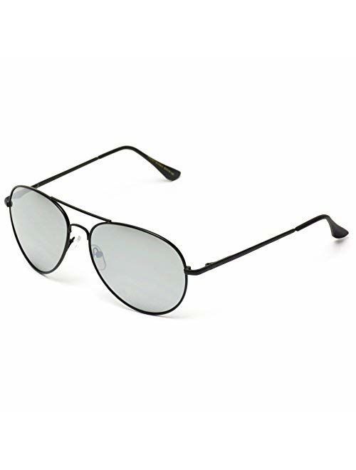 Aviator Full Silver Mirror Metal Frame Sunglasses