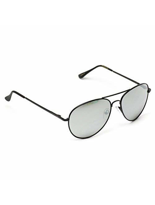 Aviator Full Silver Mirror Metal Frame Sunglasses