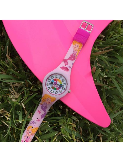 Preschool Watch - The Only Analog Kids Watch Preschoolers Understand! Quality Teaching/Learning Time Silicone Watch with Glow-in-The-Dark Dial & Japan Movement