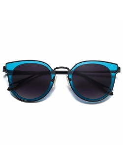 Fashion Round Polarized Sunglasses for Women UV400 Mirrored Lens SJ1057