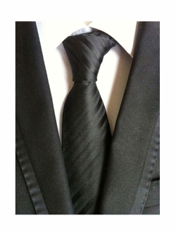 Secdtie Men's Classic Stripe Jacquard Woven Silk Tie Formal Party Suit Necktie