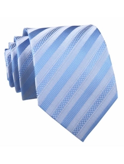 Secdtie Men's Classic Stripe Jacquard Woven Silk Tie Formal Party Suit Necktie