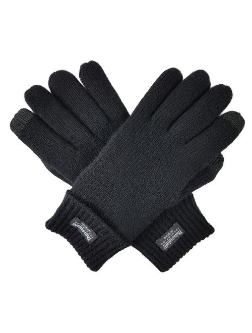 Bruceriver Ladie's Wool Knit Gloves with Thinsulate Lining