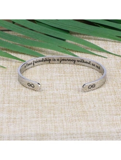 Joycuff Inspirational Bracelets for Women Personalized Gift for Her Engraved Mantra Cuff Bangle Crown Birthday Jewelry