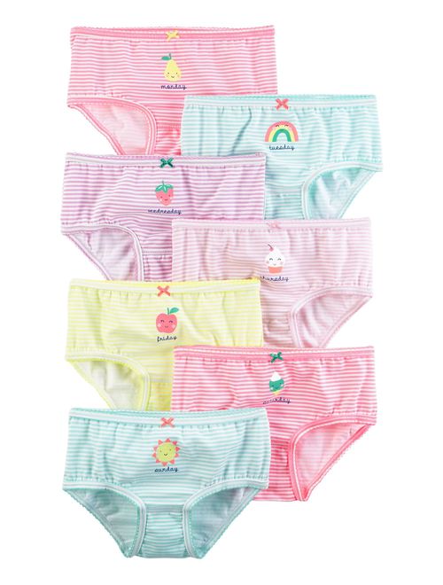 Carter's Girls' 7-Pack Print Days Underwear