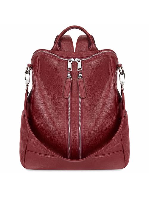 YALUXE Women Backpack Purse Convertible Real Leather Versatile Shoulder Bag