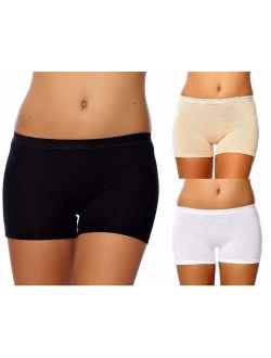 SEVIM Women's 3 Pack Comfortable Cotton Bike Yoga Boxer Brief Boyshort