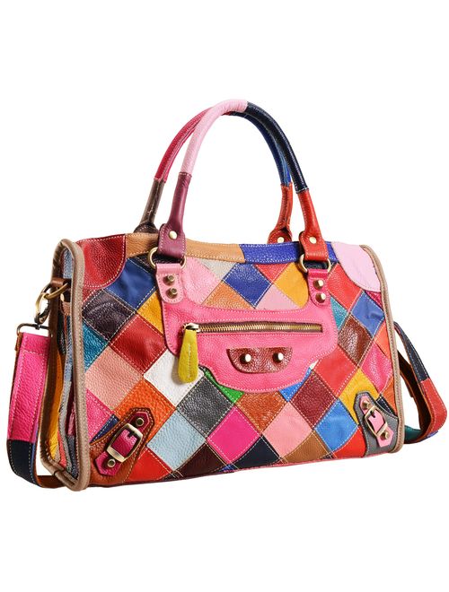 On Clearance Heshe Womens Multi-color Shoulder Bag Hobo Tote Handbag Cross Body Purse