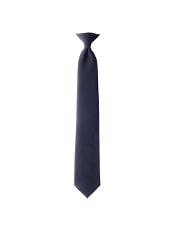 Uniform Solid Clip-On Tie with Buttonholes