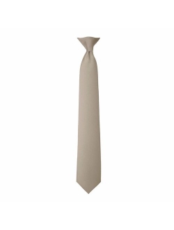 Uniform Solid Clip-On Tie with Buttonholes