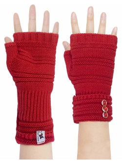 Dahlia Women's Knit Fingerless Gloves; Hand, Wrist, and Arm Warmers