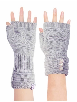 Dahlia Women's Knit Fingerless Gloves; Hand, Wrist, and Arm Warmers