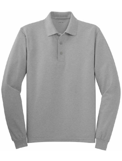 Joe's USA Mens Long Sleeve Polo Shirts in 10 Colors. Regular and Tall Sizes: XS-6XL