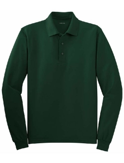 Joe's USA Mens Long Sleeve Polo Shirts in 10 Colors. Regular and Tall Sizes: XS-6XL