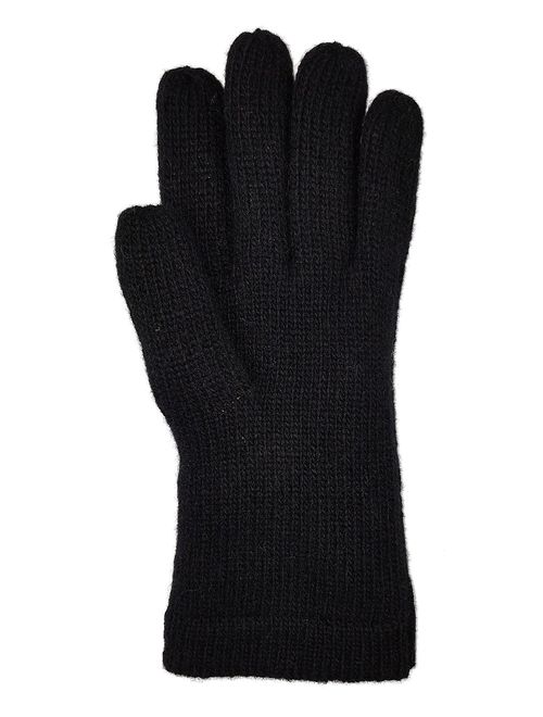 Bruceriver Ladie's Pure Wool Knit Gloves with Thinsulate Lining and Cable design