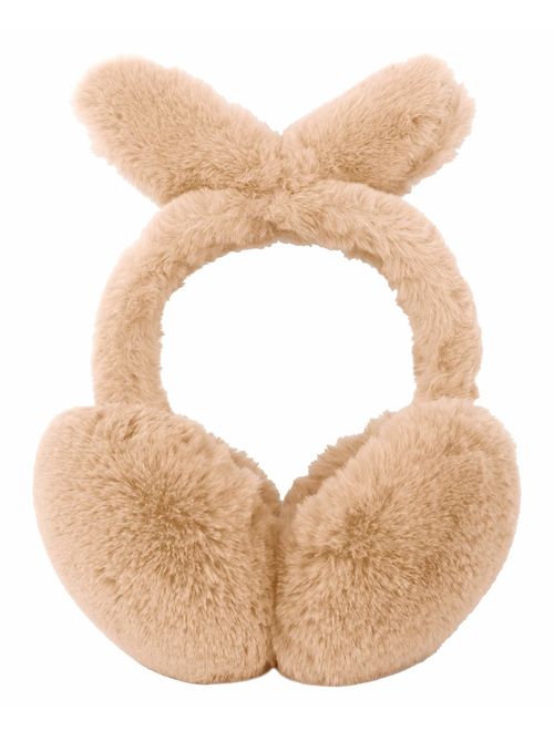 Simplicity Kid's Soft Plush Foldable Ear Warmers Winter Ear Muffs