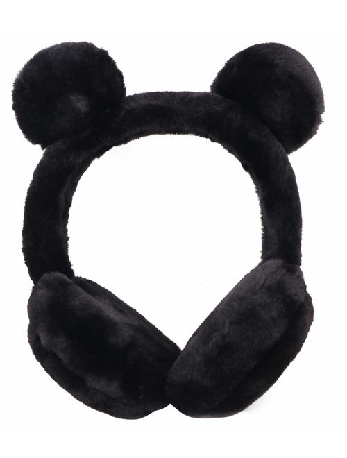 Simplicity Kid's Soft Plush Foldable Ear Warmers Winter Ear Muffs