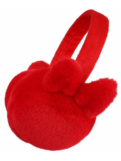 Simplicity Kid's Soft Plush Foldable Ear Warmers Winter Ear Muffs