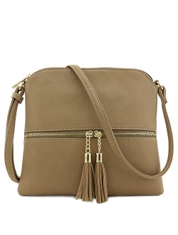 Lightweight Medium Crossbody Bag with Tassel