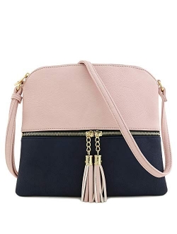 Lightweight Medium Crossbody Bag with Tassel