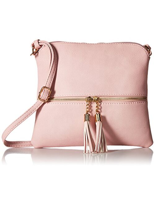 Deluxity Lightweight Medium Crossbody Bag with Tassel