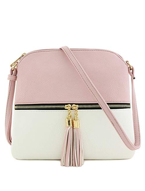 Deluxity Lightweight Medium Crossbody Bag with Tassel