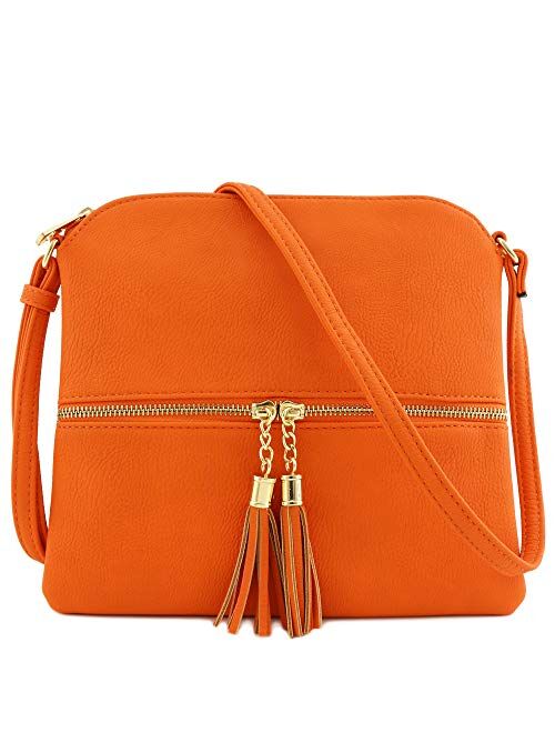 Deluxity Lightweight Medium Crossbody Bag with Tassel