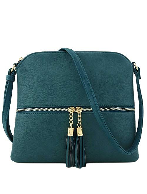 Deluxity Lightweight Medium Crossbody Bag with Tassel