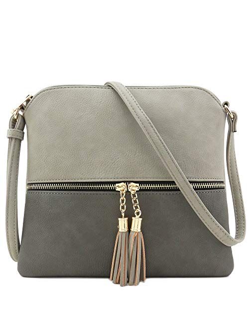 Deluxity Lightweight Medium Crossbody Bag with Tassel