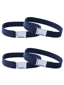 4PCS Kids Boys Adjustable Magnetic Belt - Elastic Belt with Easy Magnetic Buckle