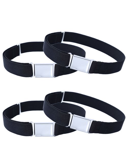 4PCS Kids Boys Adjustable Magnetic Belt - Elastic Belt with Easy Magnetic Buckle