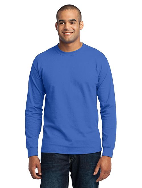 Port & Company Men's Tall Long Sleeve 50/50 Cotton/Poly T Shirt