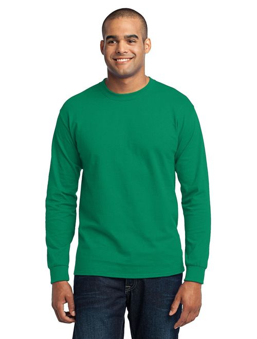 Port & Company Men's Tall Long Sleeve 50/50 Cotton/Poly T Shirt