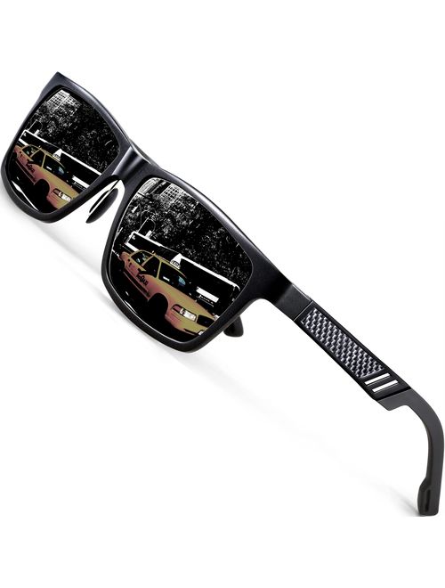 Buy Attcl Men S Retro Driving Polarized Sunglasses Al Mg Metal Frame Ultra Light Online Topofstyle