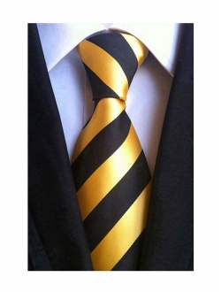 Elfeves Men's Modern Striped Patterned Formal Ties College Daily Woven Neckties