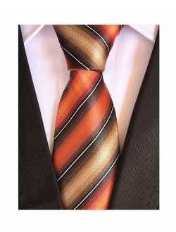 Elfeves Men's Modern Striped Patterned Formal Ties College Daily Woven Neckties