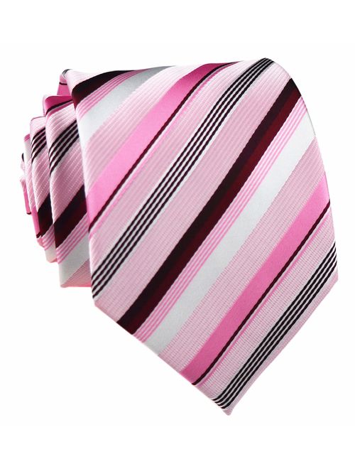 Elfeves Men's Modern Striped Patterned Formal Ties College Daily Woven Neckties