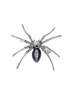 ALILANG Enamel Crystal Rhinestone Halloween Spider Fashion Jewelry Pin Brooch