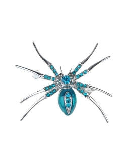 ALILANG Enamel Crystal Rhinestone Halloween Spider Fashion Jewelry Pin Brooch