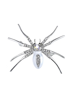 ALILANG Enamel Crystal Rhinestone Halloween Spider Fashion Jewelry Pin Brooch