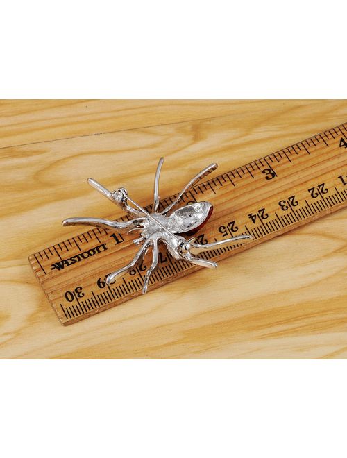 ALILANG Enamel Crystal Rhinestone Halloween Spider Fashion Jewelry Pin Brooch