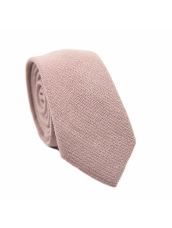 DAZI Men's Skinny Tie, Cotton Wool Linen Necktie, Great for Weddings, Groom, Groomsmen, Missions, Dances, Gifts.