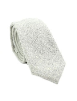 DAZI Men's Skinny Tie, Cotton Wool Linen Necktie, Great for Weddings, Groom, Groomsmen, Missions, Dances, Gifts.