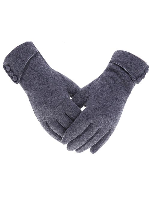 Woogwin Women Winter Warm Gloves Touch Screen Phone Windproof Lined Thick Gloves