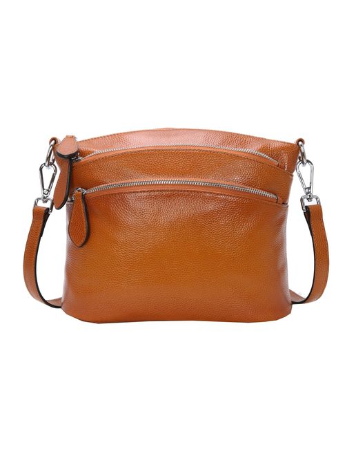 Heshe Womens Leather Handbags Shoulder Bag Small Bags Designer Handbag Crossbody Satchel and Purses for Ladies